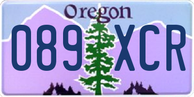 OR license plate 089XCR