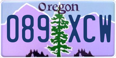 OR license plate 089XCW