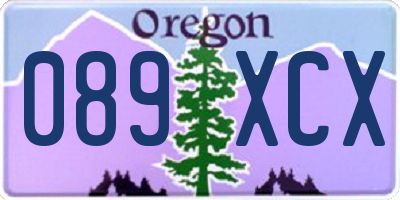 OR license plate 089XCX