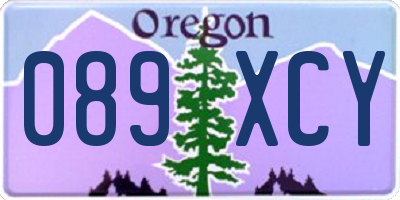 OR license plate 089XCY