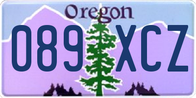 OR license plate 089XCZ