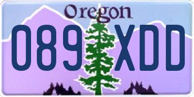 OR license plate 089XDD