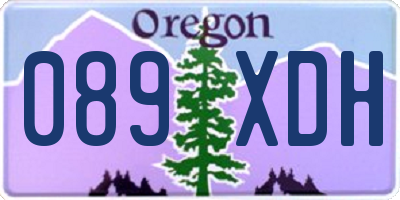 OR license plate 089XDH