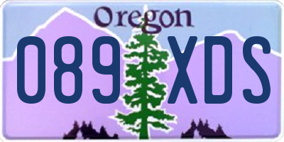 OR license plate 089XDS