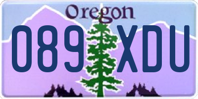 OR license plate 089XDU
