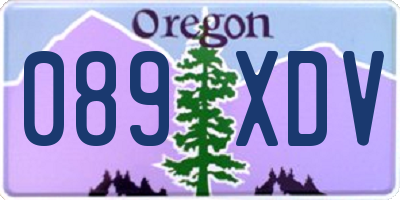 OR license plate 089XDV