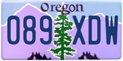 OR license plate 089XDW