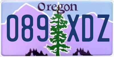 OR license plate 089XDZ