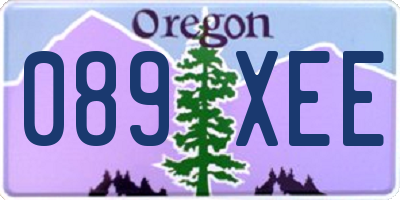 OR license plate 089XEE