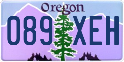 OR license plate 089XEH