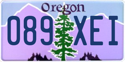 OR license plate 089XEI