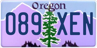 OR license plate 089XEN