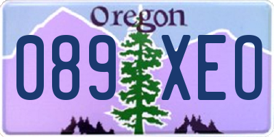 OR license plate 089XEO