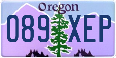 OR license plate 089XEP