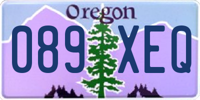 OR license plate 089XEQ