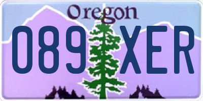 OR license plate 089XER