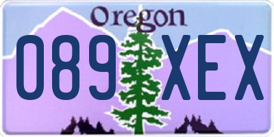 OR license plate 089XEX