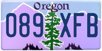 OR license plate 089XFB