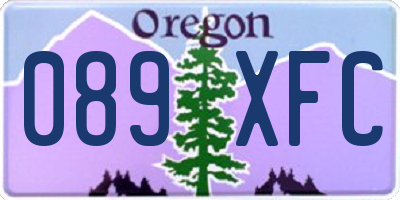 OR license plate 089XFC