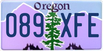 OR license plate 089XFE