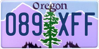 OR license plate 089XFF