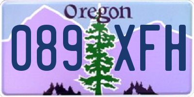 OR license plate 089XFH