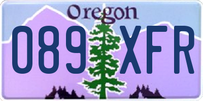OR license plate 089XFR