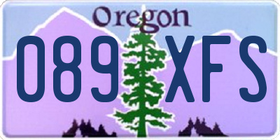 OR license plate 089XFS