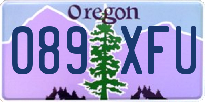 OR license plate 089XFU