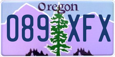 OR license plate 089XFX