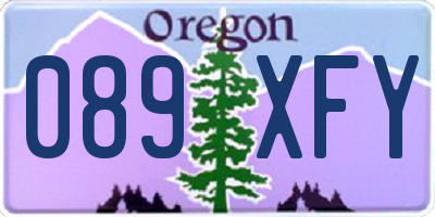 OR license plate 089XFY