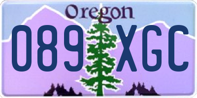 OR license plate 089XGC