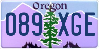 OR license plate 089XGE