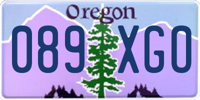 OR license plate 089XGO