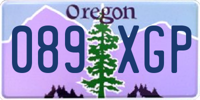 OR license plate 089XGP