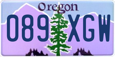 OR license plate 089XGW