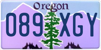 OR license plate 089XGY