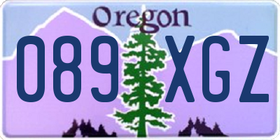 OR license plate 089XGZ