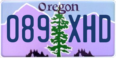 OR license plate 089XHD