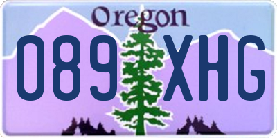 OR license plate 089XHG