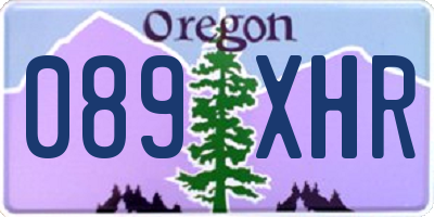 OR license plate 089XHR