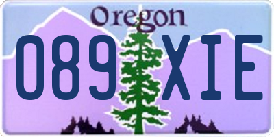 OR license plate 089XIE