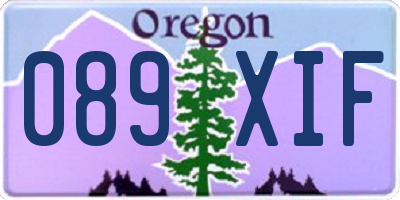 OR license plate 089XIF