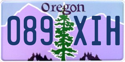 OR license plate 089XIH