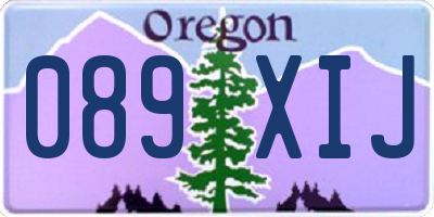 OR license plate 089XIJ