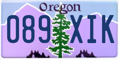 OR license plate 089XIK