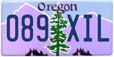 OR license plate 089XIL