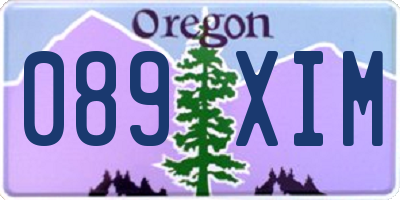 OR license plate 089XIM