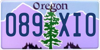 OR license plate 089XIO