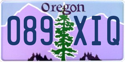 OR license plate 089XIQ